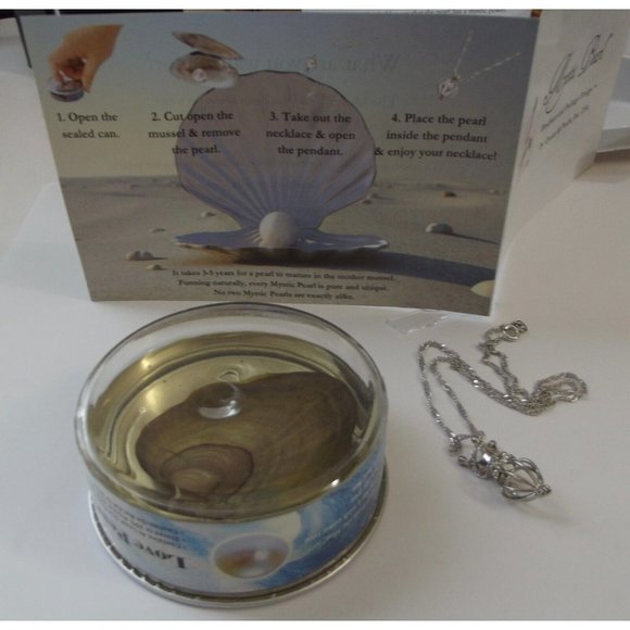 Lucky Pearl Necklace Pendant 16" Stainless Steel Chain Irish Blessing diy - Picture 7 of 13